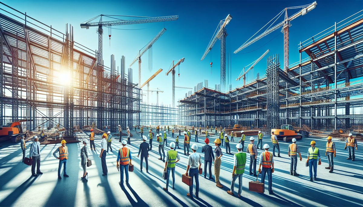 Construction site accident scene in North Carolina